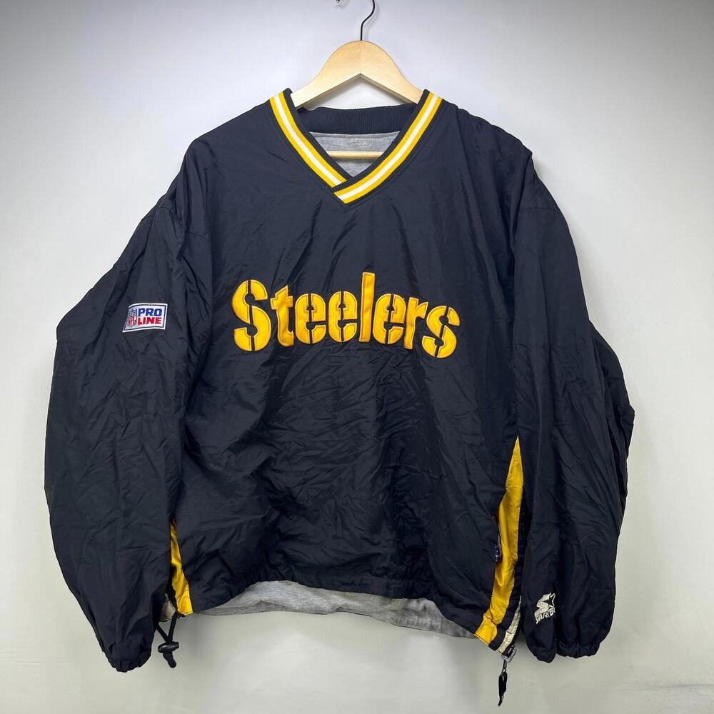 Vintage 90s Starter Pittsburgh Steelers Pullover Jacket